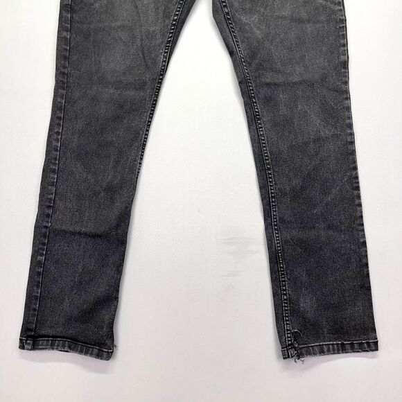 Artful REBEL 36x30‎ Men Straight Leg Black Stretch Denim Jean Cotton Blend Goth - Picture 3 of 16